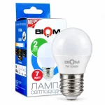 Светодиодная лампа BIOM BT-563 G45 7 Вт E27 3000 К, тёплый свет, матовая — изображение 2
